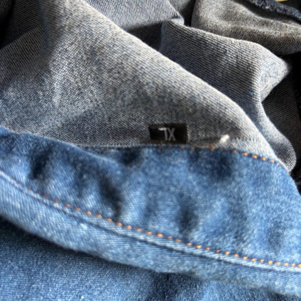 Denim Utility Jumpsuit | Indigo Blue | Size XL - Picture 5 of 6